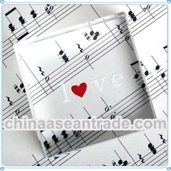 LOVE Cube Glass Paperweight For Desktop Decoration
