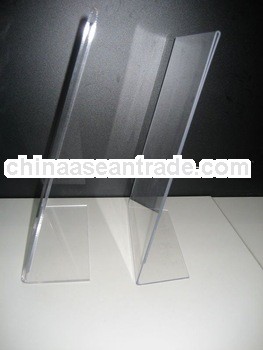 L-shape Clear Acrylic Brochure Holder