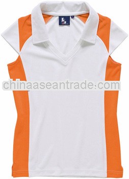 Ladies' Cool dry Fit Slim cut Sleeveless Golf POLO shirt,high quality OEM golf POLO shirts