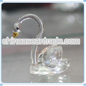 Large Long Neck Clear Baby Shower Swan Figurine For Baby Baptism Decorations