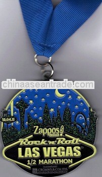 Las vegas enamel glitter 1/2 marathon medal