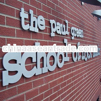 Laser cut seamless weld stainless steel letters, stainless steel logo, stainless steel signage