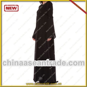 Latest arab kaftan with high quality crepe KDT-264
