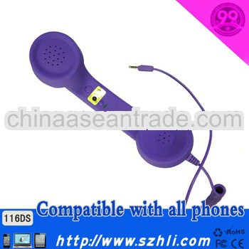Latest fashional design radiation proof&Noise cancelling mobile phone handset with function bott