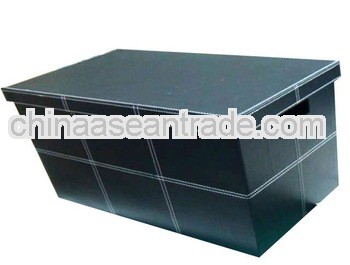 Leather & Cardboard Document Storage Box S/3