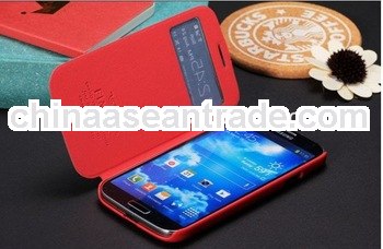 Leather case for samsung s4 phone cover back cases for mobile phone