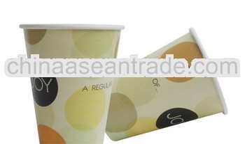 Light color disposable paper cup for cold drinks