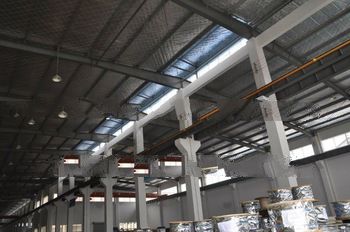 Light steel fabrication structural buildings with concrete column