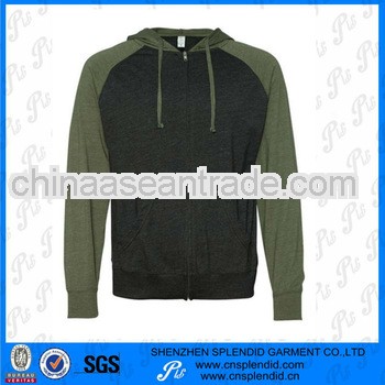 Lightweight Jersey Raglan Hooded Full-Zip