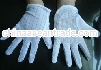 Lint free farbic material, Non slip,ESD Dotted gloves