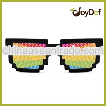 Logo lens retro pixelated pin hole sunglasses