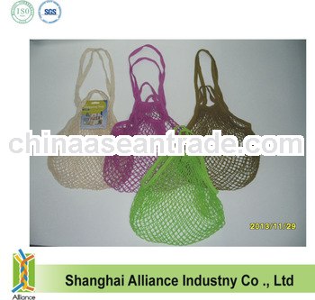Long & Short Combine Handles--Cotton Mesh/Net Market Shopping Bag