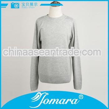 Long sleeve round collar europe style plain boys sweater