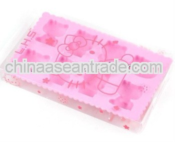 Lovely!!!2013 Newest Design Hello Kitty Shape Silicone Ice Cube