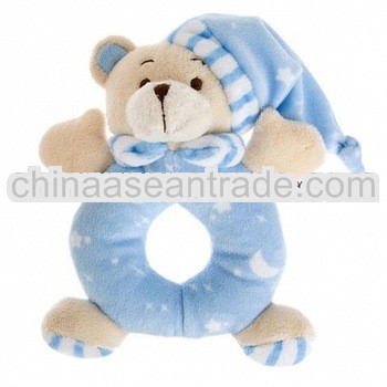 Lovely sky blue plush teddy bear toy