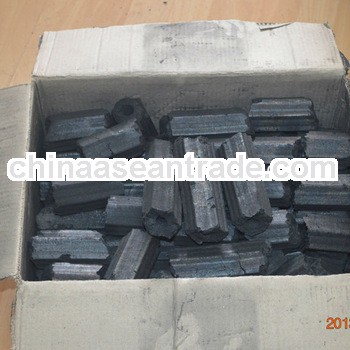 Low ash high value hexagonal barbecue coal