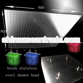 Luxury 800*800*8mm stainless steel self powered led shower head