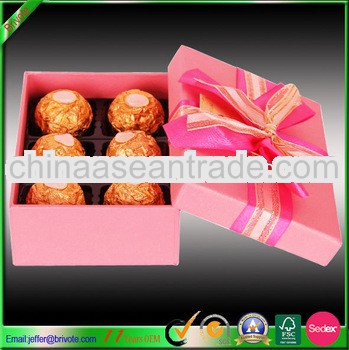 Luxury chocolate box with ribbon bow