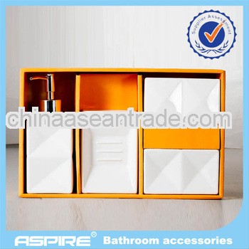 Luxury white hotel bathroom accessories