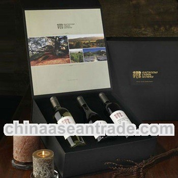 Luxury wine box 3 bottle wine gift boxes custom bag in box wine
