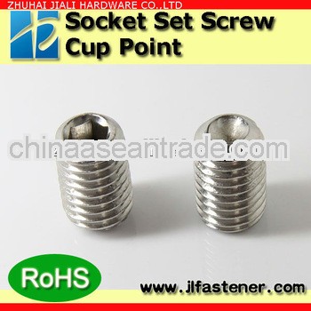 M10*55 A2-70 full thread socket head set screws with cup point
