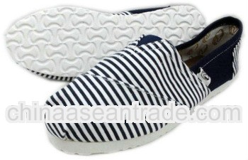 M13H901 ladies casual shoes with pretty canvas upper and EVA outsole, stock in hand