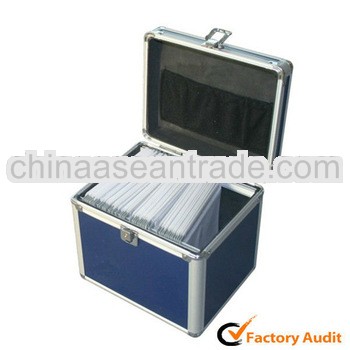 MLDGJ223 Newest Blue Small Portable Aluminum Compact Disk Storage Case
