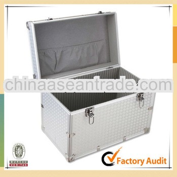 MLDGJ395 Silver Large Top-quality Brief Case Portable CD&VCD Storage Aluminium Box