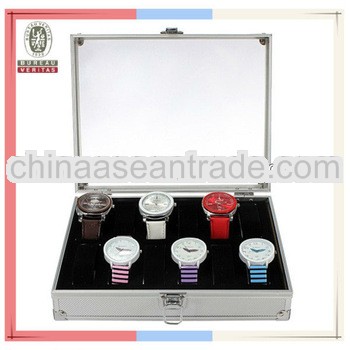 MLDGJ403 Superior Quality Fashional 12 Grid Slots Aluminium Acrylic Watch Display Case