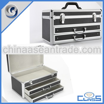MLDGJ475 New Black Superior Quality Drawers Storage Aluminium Case