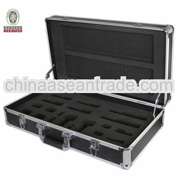 MLDGJ47 Fashion heavy duty black tool case with aluminum case and foam