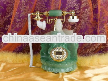 MYS Hot sale jade art antique telephone for novelty home decor with Caller ID MS-9119C