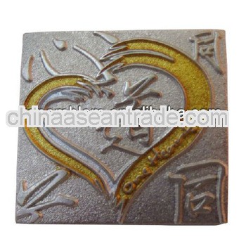 Magnetic heart shaped enamel lapel pin