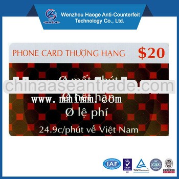 Manufacturer of Top up prepaid scratch card