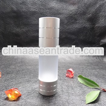 Matte sliver airless empty bottles