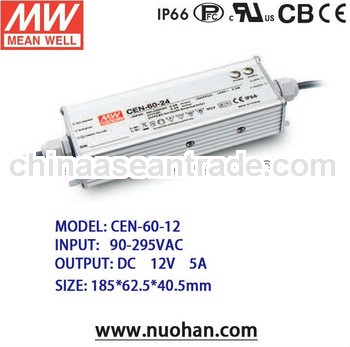 Meanwell 12v dc led driver/60W 12V Single Output LED Power Supply/ led driver with pfc function 12v