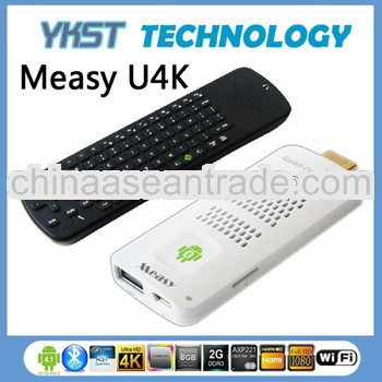 Measy U4K MINI PC android 4.1 Allwinner A31 Quad Core 1.0GHz 2GB RAM wifi bluetooth HDMI 3D Blu-ray 