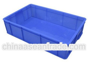 Medium size shallow rectangular plastic storage basket