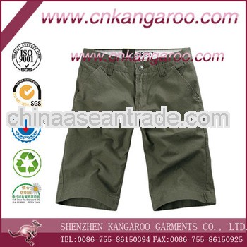 Men's 100% cotton twill washed hot casual shorts