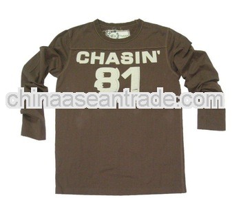 Men's fashion silk screenprinting long sleeve T-Shirts