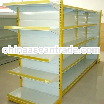 Metal Flat Backboard Supermarket Shelves/Supermarket Gondola Shelving