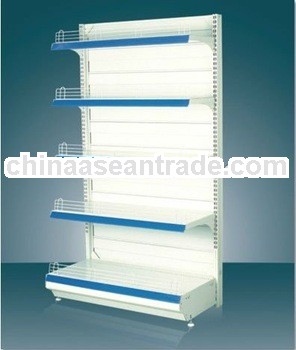 Metal Gondola Shelving/Flat Backboard Gondola Shelf/Supermarket Display Racks