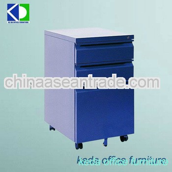 Metal Office 3 Drawer Movable Cupboard Design