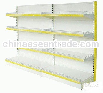 Metal Supermarket Shelf/Wall Gondola Shelving/Plain Backboard shelving
