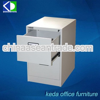 Metal Vertical 2 Drawer Cabinet Office Cupboard