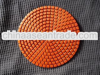 Metal diamond polishing pads for concrete