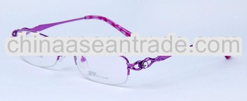 Metal lady's half rim optical frame wholesale