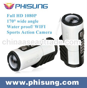 Mini Sports Head Camera with HD 1080P ,WIFI, G-Sensor,ultral wide angle 170 degree