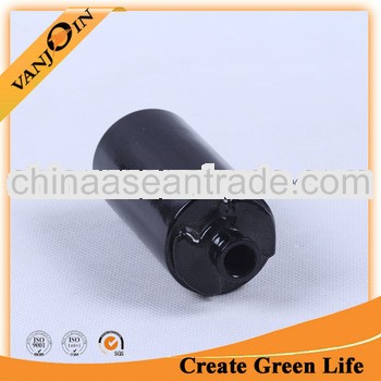 Mini round colored black glass perfume bottle