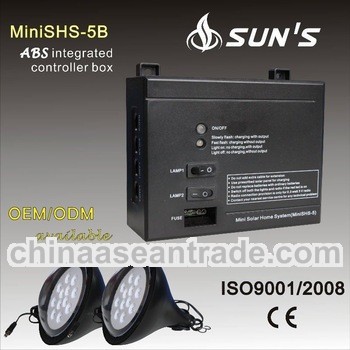 Mini solar lighting system 5W with ABS plastic box